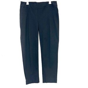 Zac & Rachel Womens Black Lightweight Straight Leg Dress Work Wear Pants Size 12